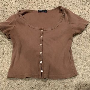 Womens Size small Brandy Melville brown top